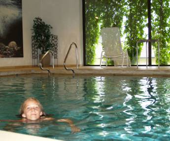 bathing in swimming pool