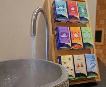 Sonnentor herbal tea at the Wellnesshotel Eggensberger in the Allgäu
