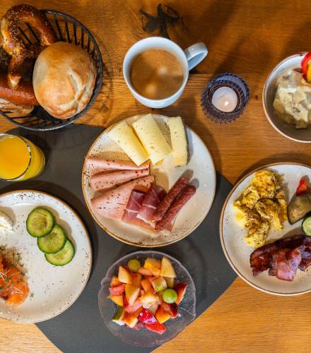 Auswahl vom Frühstücksbuffet