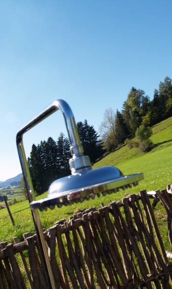 outdoor shower spa area biohotel eggensberger