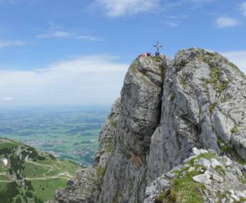 cross on the summit of a mountain