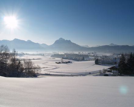 Winter landscape around the Biohotel Eggensberger