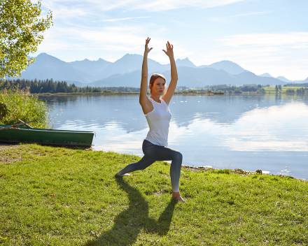 Yoga at the Hopfensee Lake