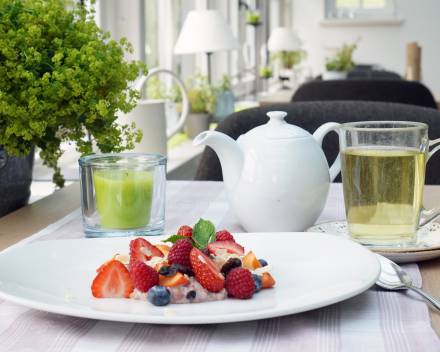 Alkaline fasting breakfast at the Biohotel Eggensberger