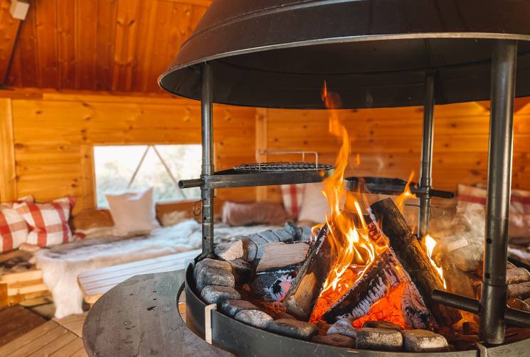 fireplace wellness relaxing area