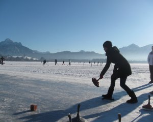 Curling at the Hopfensee Lake
